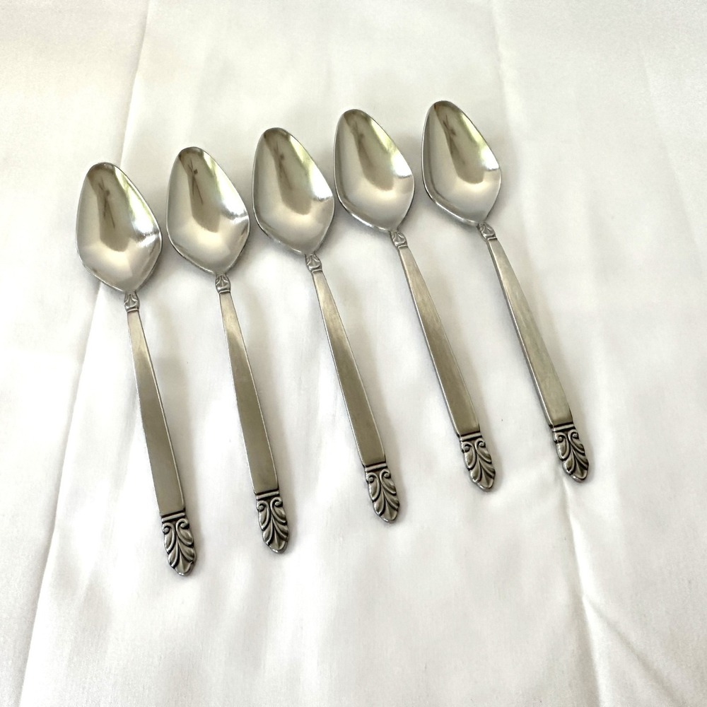 International Stainless Deluxe NORSE Set of 5 Oval Soup Spoons